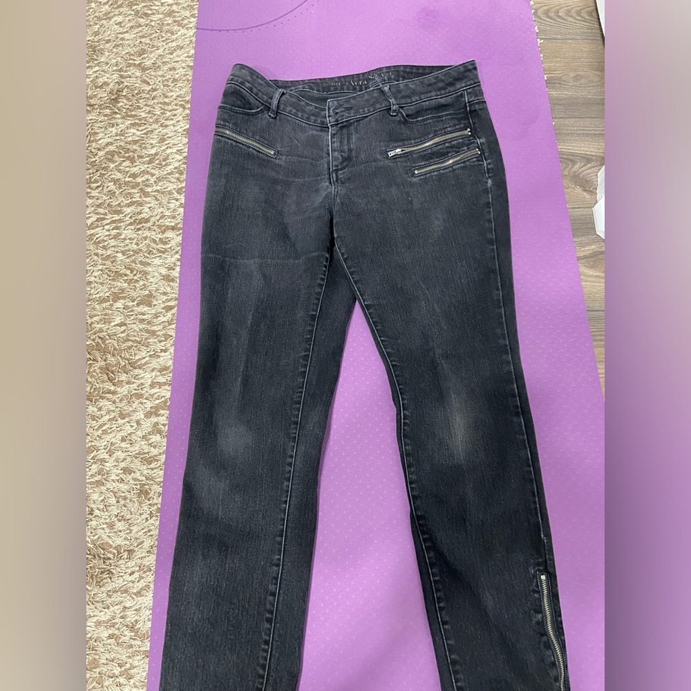 Simply Vera Vera Wang Straight Size 12 Jeans Zippered Ankle